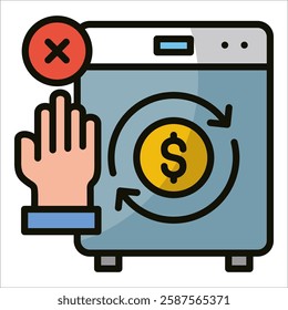 Anti Money Laundering Icon Element For Design