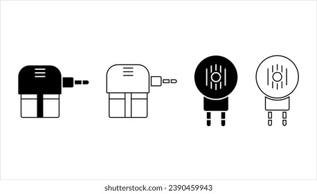 Anti Mosquito Fumigator Icon, Electric Mosquito Repellent Liquid Fumigator Machine Vector Art Illustration