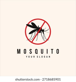 Plantilla de Vector de elemento de diseño de logotipo anti mosquito