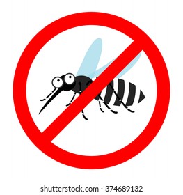 Anti mosquito sign, Mosquito repellent vector, mosquito warning sign, stop mosquito sign , no mosquito. Vector illustration.