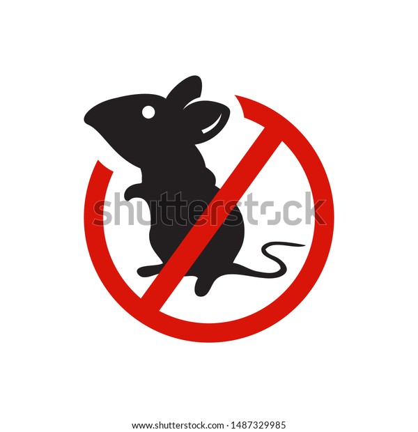 マウス寄生虫のネズミのロゴベクター画像デザインイラスト のベクター画像素材 ロイヤリティフリー