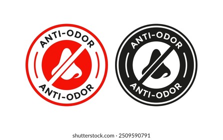 Anti odor logo badge design. Suitable for business, information and product label