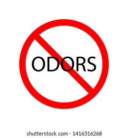 Anti odors sign. Prohibition sign