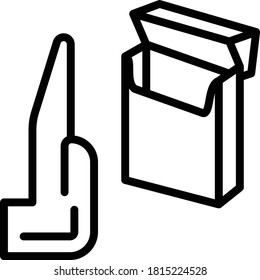 Anti Offering Tobacco Concept Vector Icon Design, No Smoking Gesture, Prohibition Icon, Quit Smoking Symbol on White background, Bad habit Sign