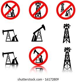 Anti oil drilling graphics.