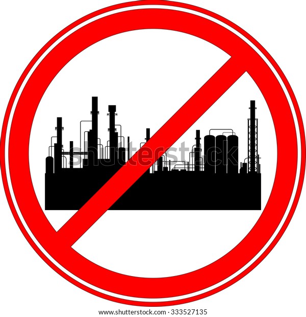 Anti Pollution Concept No Factory Sign Stock Vector (royalty Free 