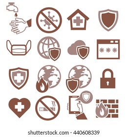 anti, protect icon set