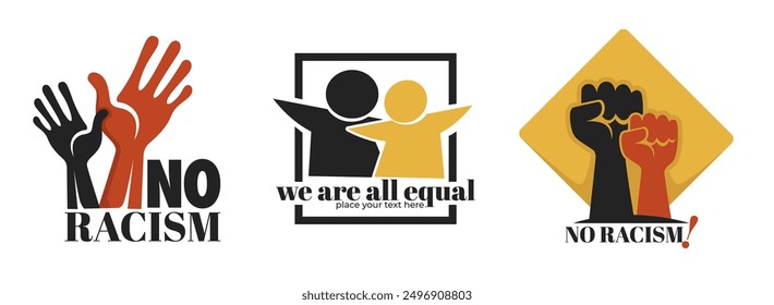 Anti Racism Equality Emblem Design