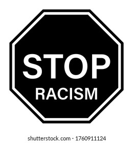 anti racism vector banner. black lives matter. stop racist. racial diversity race concept. together against racial discrimination, inequality. people equality. cant breath idea. white background