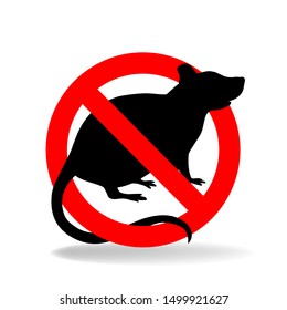 Anti rat simple vector sign for insecticide