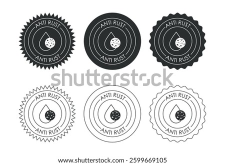 Anti rust icon design illustration. Anti oxidation sign, Rust resistant  symbol