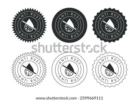 Anti rust icon design illustration. Anti oxidation sign, Rust resistant  symbol