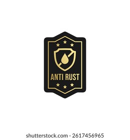 Anti rust product label vector isolated eps. Best Anti design element for websites, product packaging, and more.