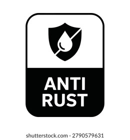 anti rust shield icon black and white antirust protection rustproof corrosion graphic symbol logo
