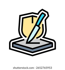 vetor de ícone de cor do revestimento anti-arranhão. sinal de revestimento anti-arranhão. ilustração de símbolo isolado