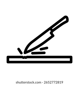 Anti-Kratzer-Beschichtung Linie Icon Vektor. Kratzschutzschild. isoliertes Kontursymbol, schwarze Illustration