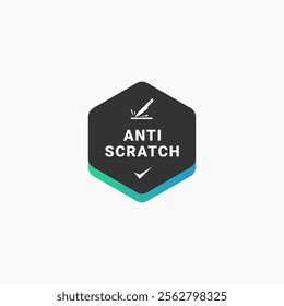 Anti scratch label design vector. Best anti scratch label vector for product packaging design.