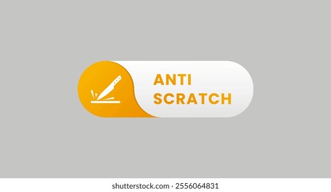 Anti scratch label or scratch resistant vector. Best anti scratch label vector for product packaging design.