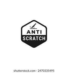Vector antiarañazos o letrero aislado en estilo plano. El mejor Vector de etiqueta anti rasguño para el diseño de embalaje del producto.