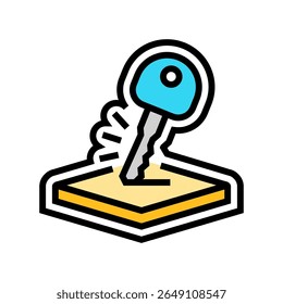 anti scratch surface color icon vector. anti scratch surface sign. isolated symbol illustration