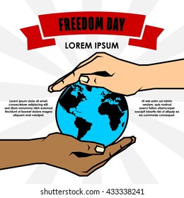 Anti Slavery campaign. Freedom day. 