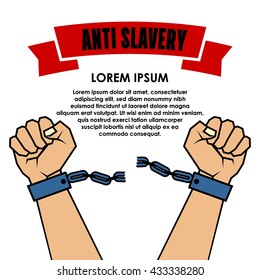 Anti Slavery campaign. Freedom day. 
