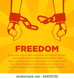 Anti Slavery Campaign. Freedom Day. Juneteenth Poster Campaign.