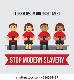 Anti Slavery, Anti Human Trafficking, Modern Slavery Concept