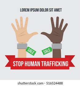 Anti Slavery, Anti Human Trafficking, Modern Slavery Concept