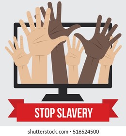 Anti Slavery, Anti Human Trafficking, Modern Slavery Concept