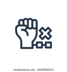 Anti Slavery Movement Against Slavery Vector Icon Illustration