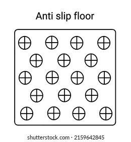 Anti slip floor icon in black color