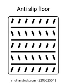 Anti slip floor icon with geometric pattern