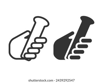 anti slip grip hand icon vector. black isolated white background