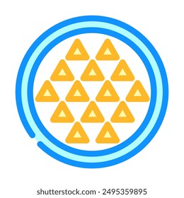 anti slip label product caution color icon vector. anti slip label product caution sign. isolated symbol illustration