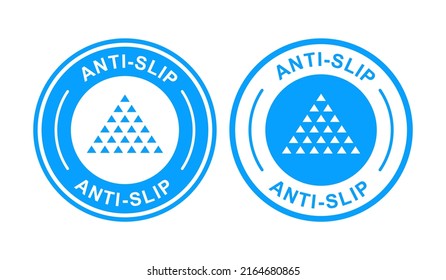Anti Slip Logo Design Vector. Suitable For Product Label And Warning Symbol