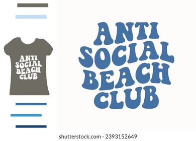 Diseño de camisetas para el club de playa antisocial 