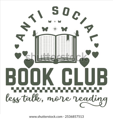 ANTI SOCIAL BOOK CLUB  BOOK T-SHIRT DESIGN