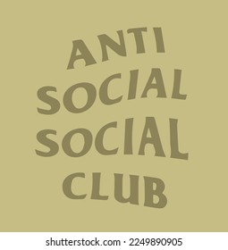 camiseta de diseño de eslogan antisocial del club