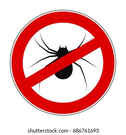 Anti spider - vector for stock