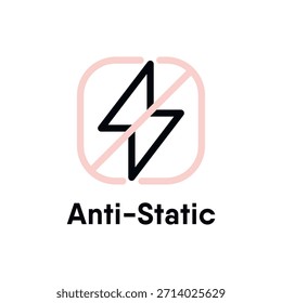 Signo de información de Vector antiestático
