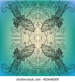  Anti stress coloring pages.  Background. Vector. Dove. Tropical  birds.