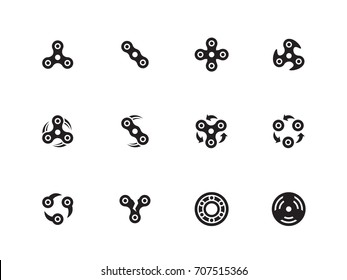 Anti Stress Spinner vector icons of Spin Rotating on white background. Vector illustration