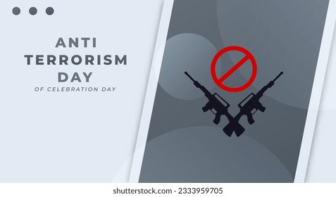 Anti Terrorism Day Celebration Vector Design Illustration for Background, Poster, Banner, Advertising, Greeting Card