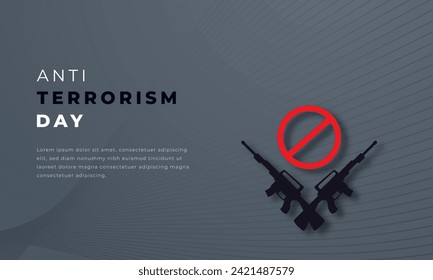 Anti-Terror-Papier im Stil Vektordesign Illustration für Hintergrund, Poster, Banner, Werbung, Grußkarte