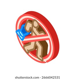 Característica antirrobo Icono isométrico. Vector de característica antirrobo. Ilustración de símbolo aislado