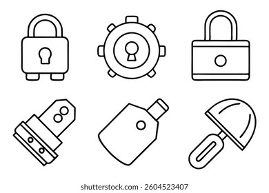 Anti Theft Line Art Illustration for Creative Projects.eps