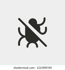 Anti tick icon isolated on background. Bug symbol modern, simple, vector, icon for website design, mobile app, ui. Vector Illustration