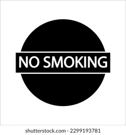 Anti tobacco outline icon isolated on white background. Flat vector illustration.