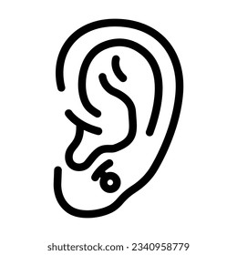anti tragus piercing Ohrring Symbol Vektorgrafik. Anti-Tragius piercing Ohrring-Zeichen. isoliertes Kontursymbol